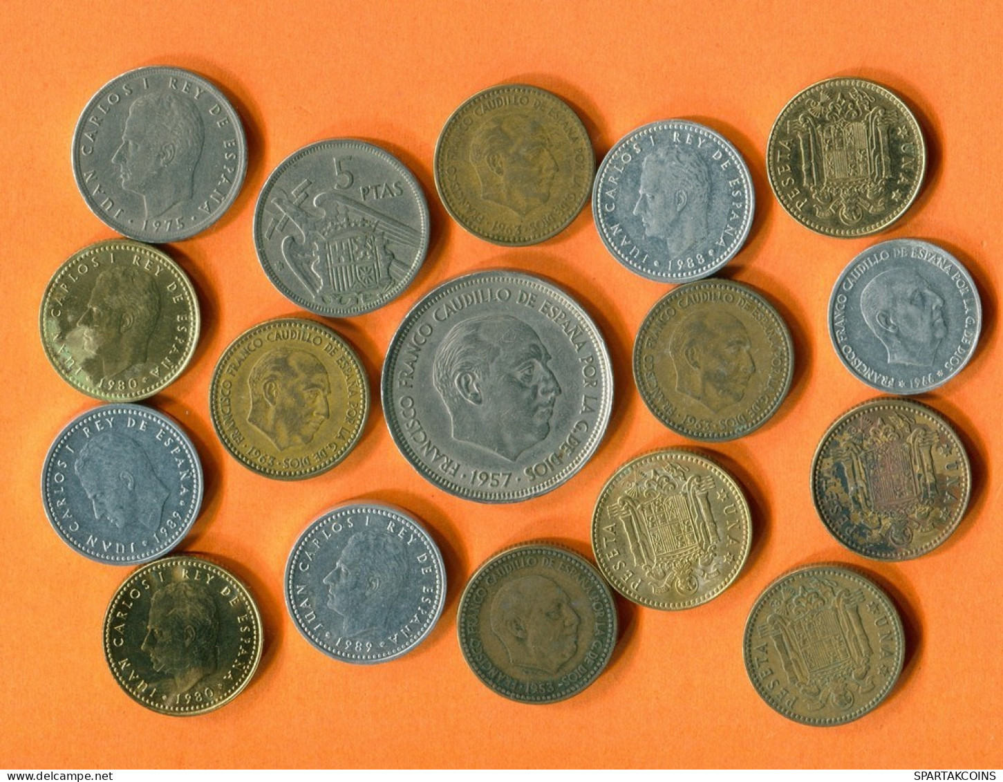 SPAIN Coin SPANISH Coin Collection Mixed Lot #L10203.1.U.A - Autres & Non Classés