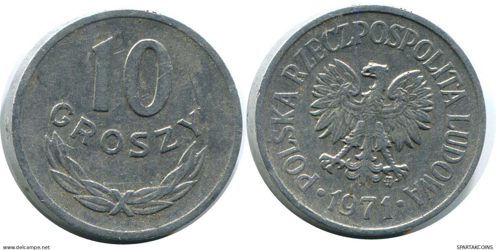 10 GROSZY 1971 POLAND Coin #AZ319.U.A - Pologne