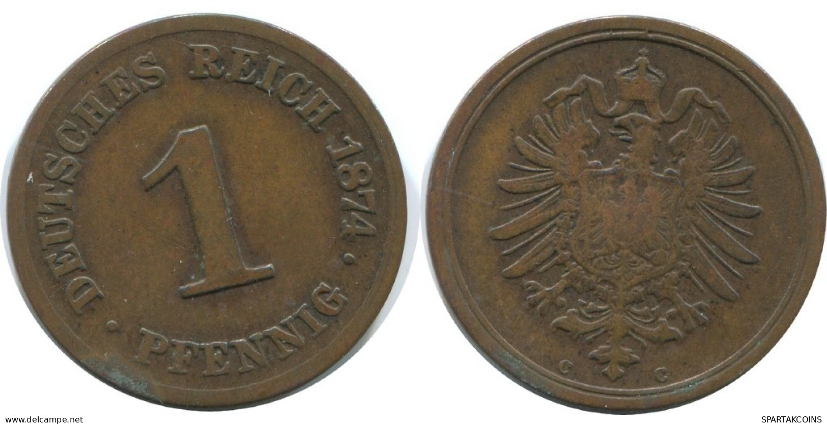 1 PFENNIG 1874 C ALEMANIA Moneda GERMANY #AE607.E.A - 1 Pfennig