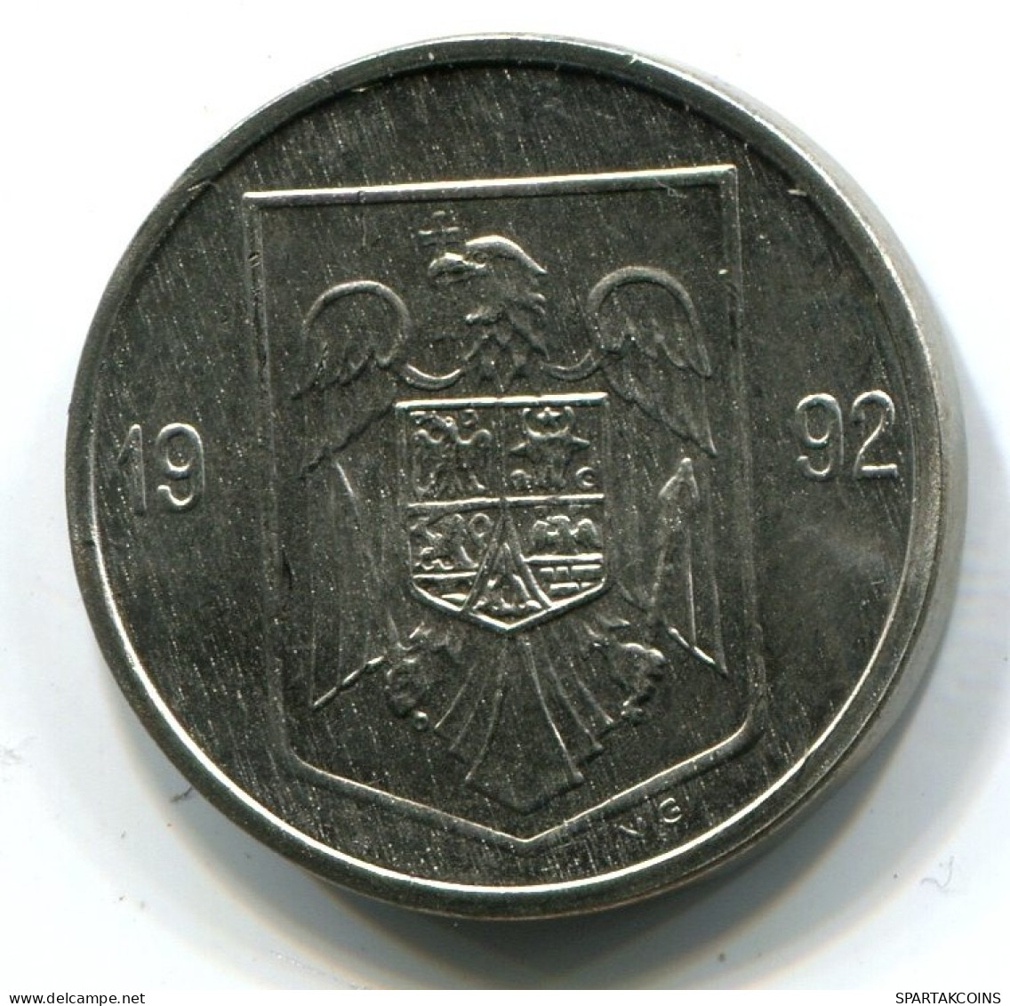 5 LEI 1992 ROMANIA UNC Eagle Coat Of Arms V.G Mark Coin #W11340.U.A - Rumänien