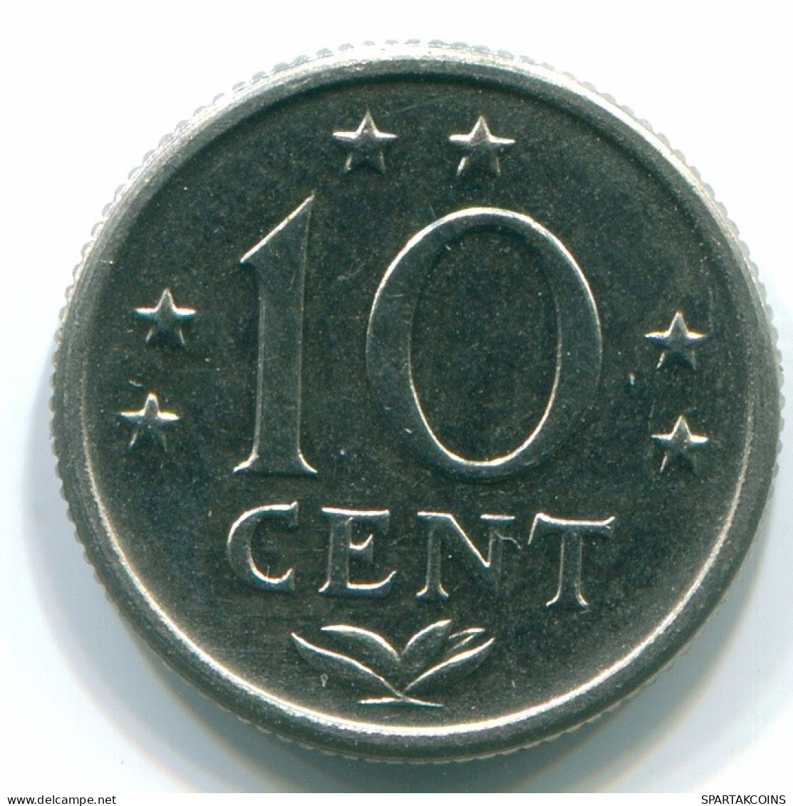10 CENTS 1974 NETHERLANDS ANTILLES Nickel Colonial Coin #S13512.U.A - Antille Olandesi
