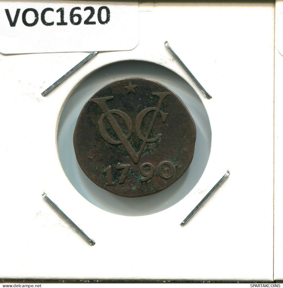 1790 UTRECHT VOC DUIT NEERLANDÉS NETHERLANDS Colonial Moneda #VOC1620.10.E.A - Indes Néerlandaises