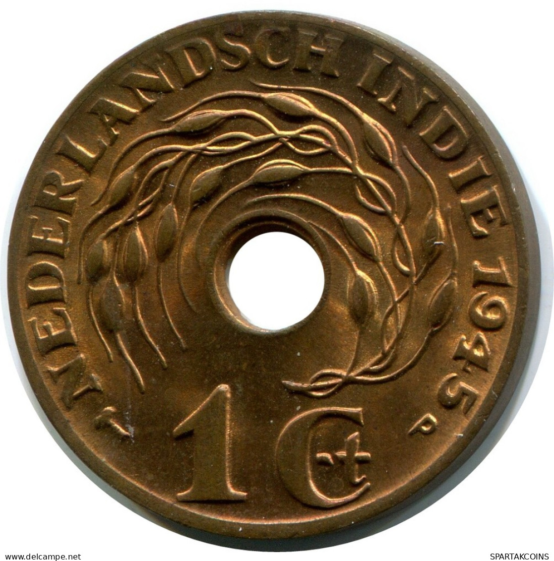 1 CENT 1945 NIEDERLANDE OSTINDIEN Münze #AZ107.D.A - Indes Néerlandaises