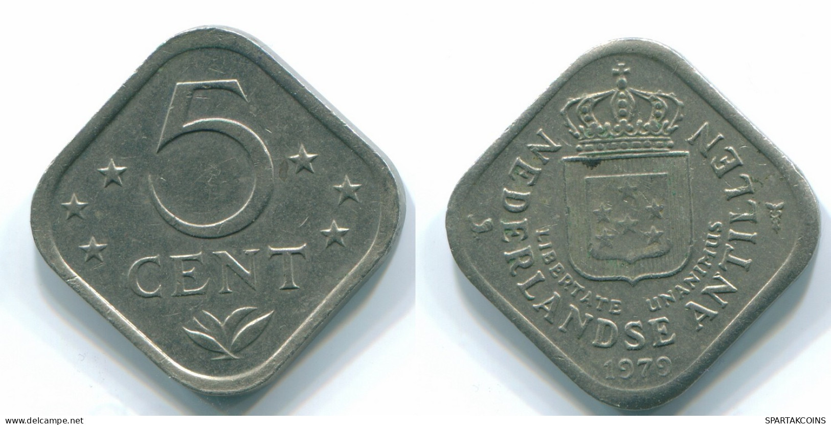 5 CENTS 1979 ANTILLES NÉERLANDAISES Nickel Colonial Pièce #S12290.F.A - Netherlands Antilles