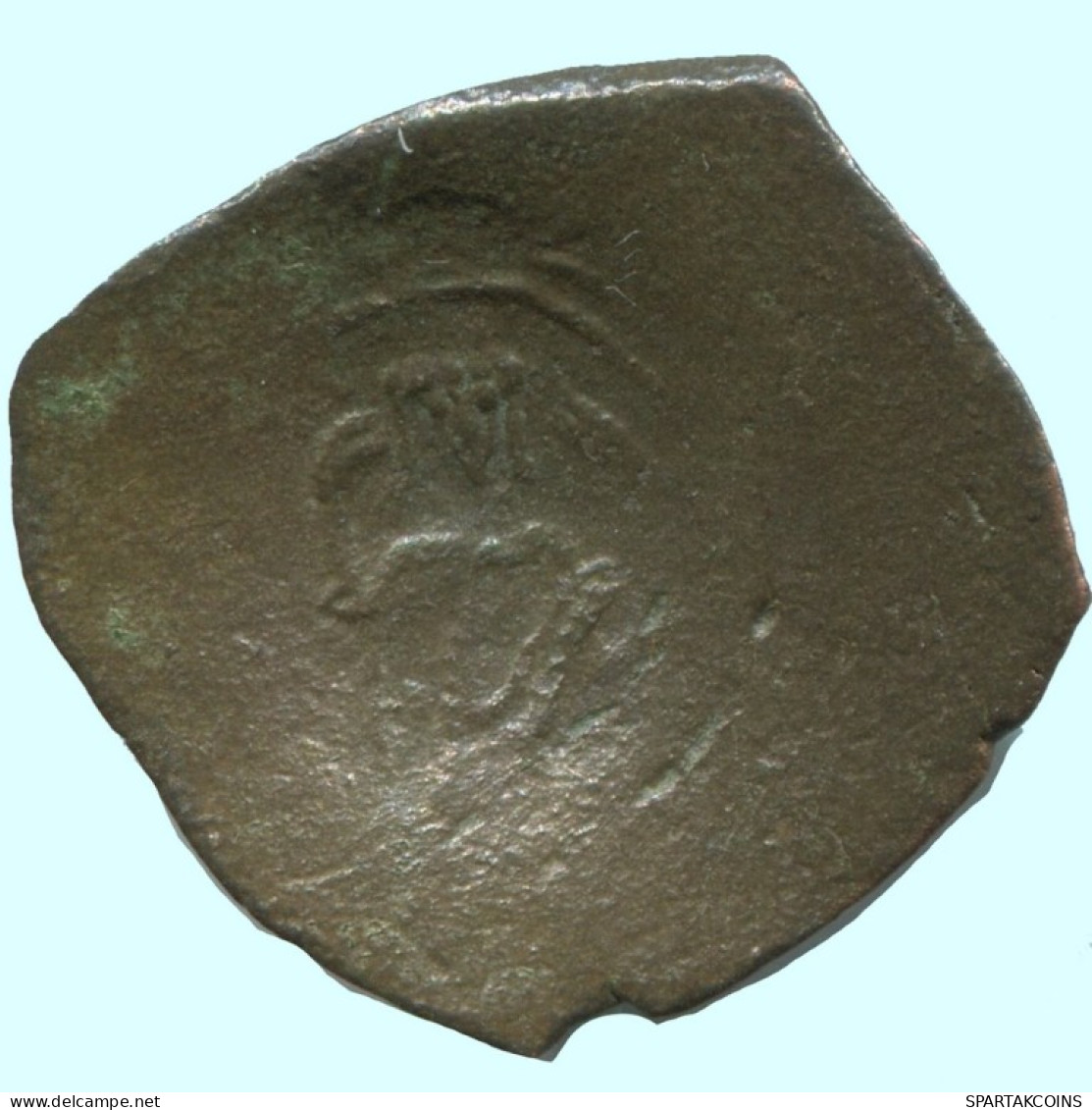 Authentique Original Antique BYZANTIN EMPIRE Trachy Pièce 1.5g/21mm #AG628.4.F.A - Byzantinische Münzen