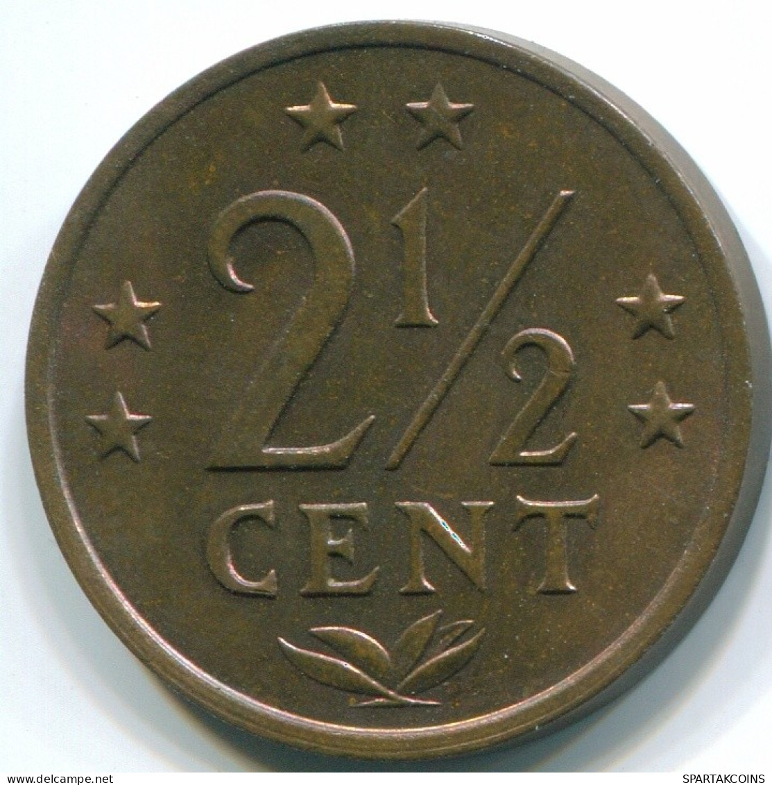 2 1/2 CENT 1971 NIEDERLÄNDISCHE ANTILLEN Bronze Koloniale Münze #S10496.D.A - Antilles Néerlandaises