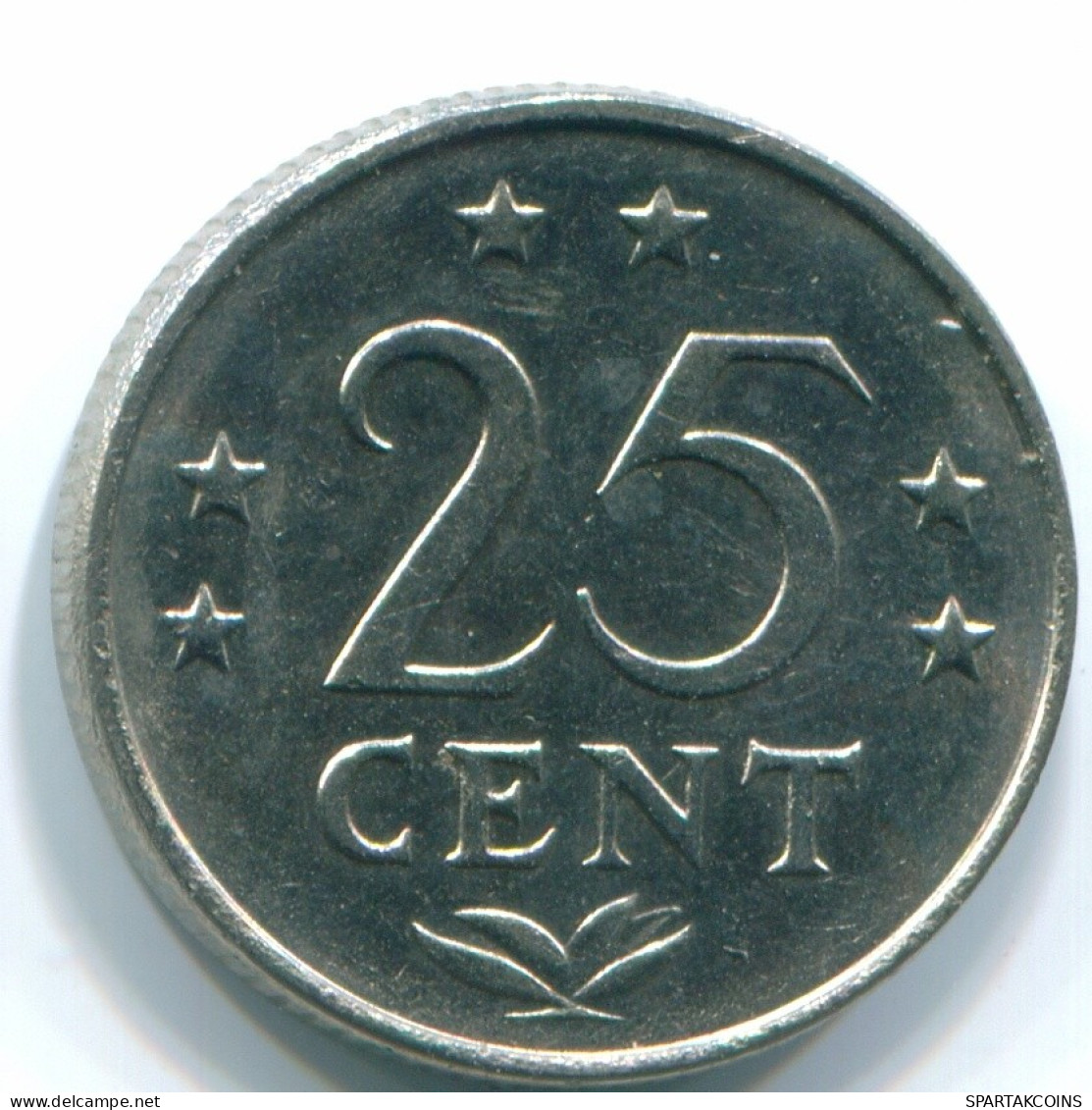 25 CENTS 1979 NIEDERLÄNDISCHE ANTILLEN Nickel Koloniale Münze #S11647.D.A - Niederländische Antillen