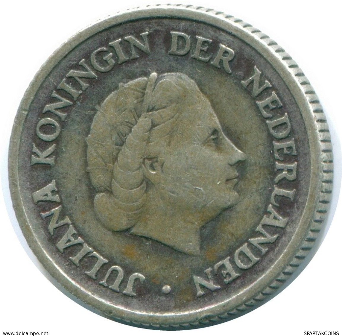 1/4 GULDEN 1956 NIEDERLÄNDISCHE ANTILLEN SILBER Koloniale Münze #NL10940.4.D.A - Antillas Neerlandesas
