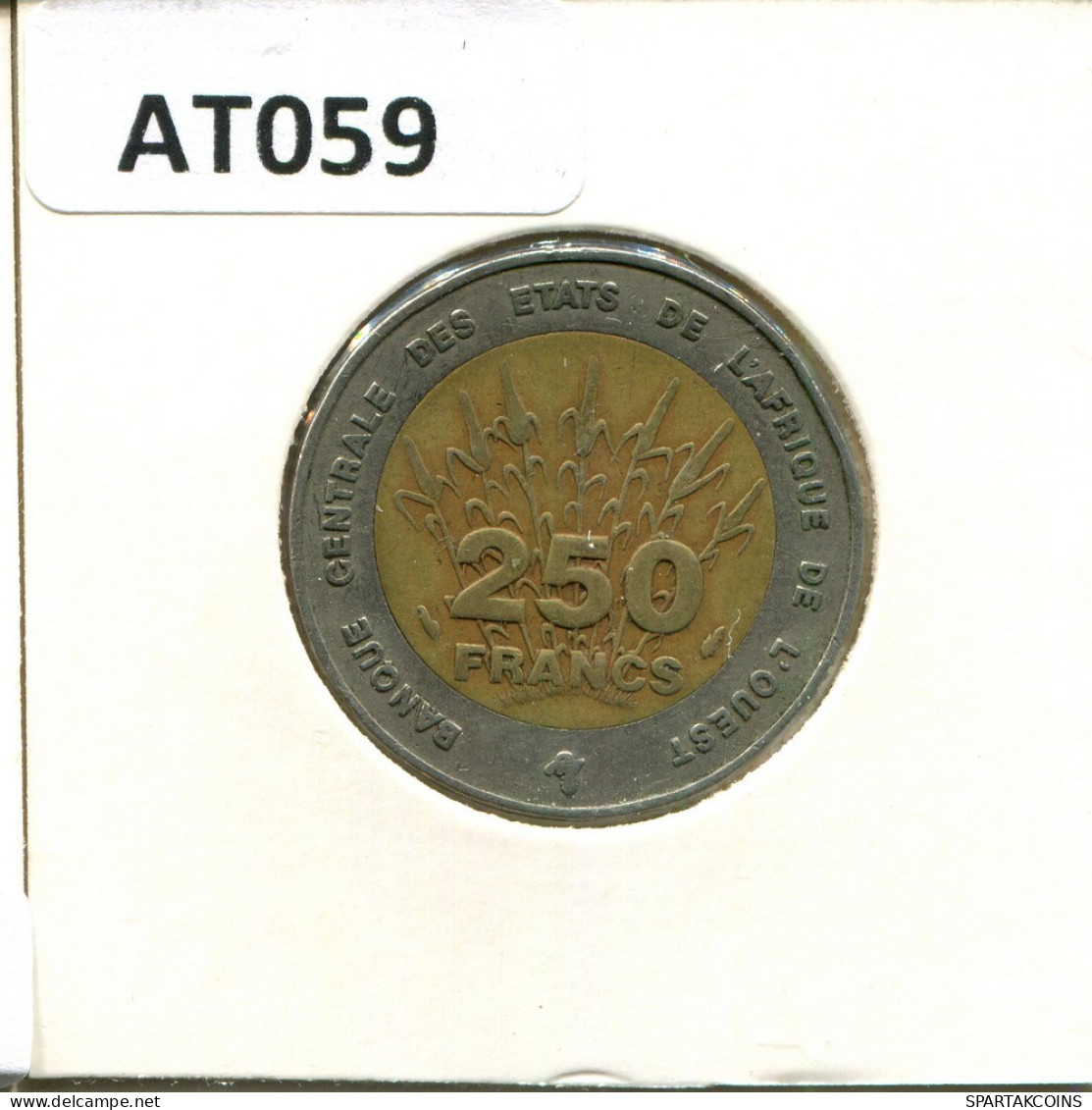 250 FRANCS CFA 1992 Western African States (BCEAO) BIMETALLIC Moneda #AT059.E.A - Autres – Afrique