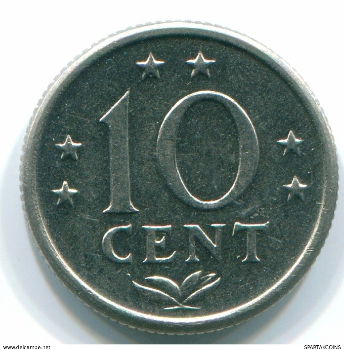 10 CENTS 1974 NIEDERLÄNDISCHE ANTILLEN Nickel Koloniale Münze #S13525.D.A - Niederländische Antillen