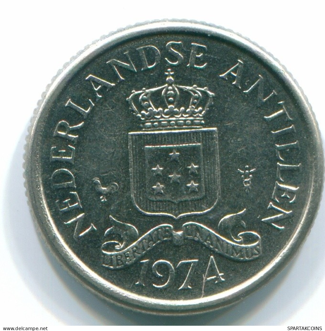 10 CENTS 1974 NIEDERLÄNDISCHE ANTILLEN Nickel Koloniale Münze #S13525.D.A - Antilles Néerlandaises