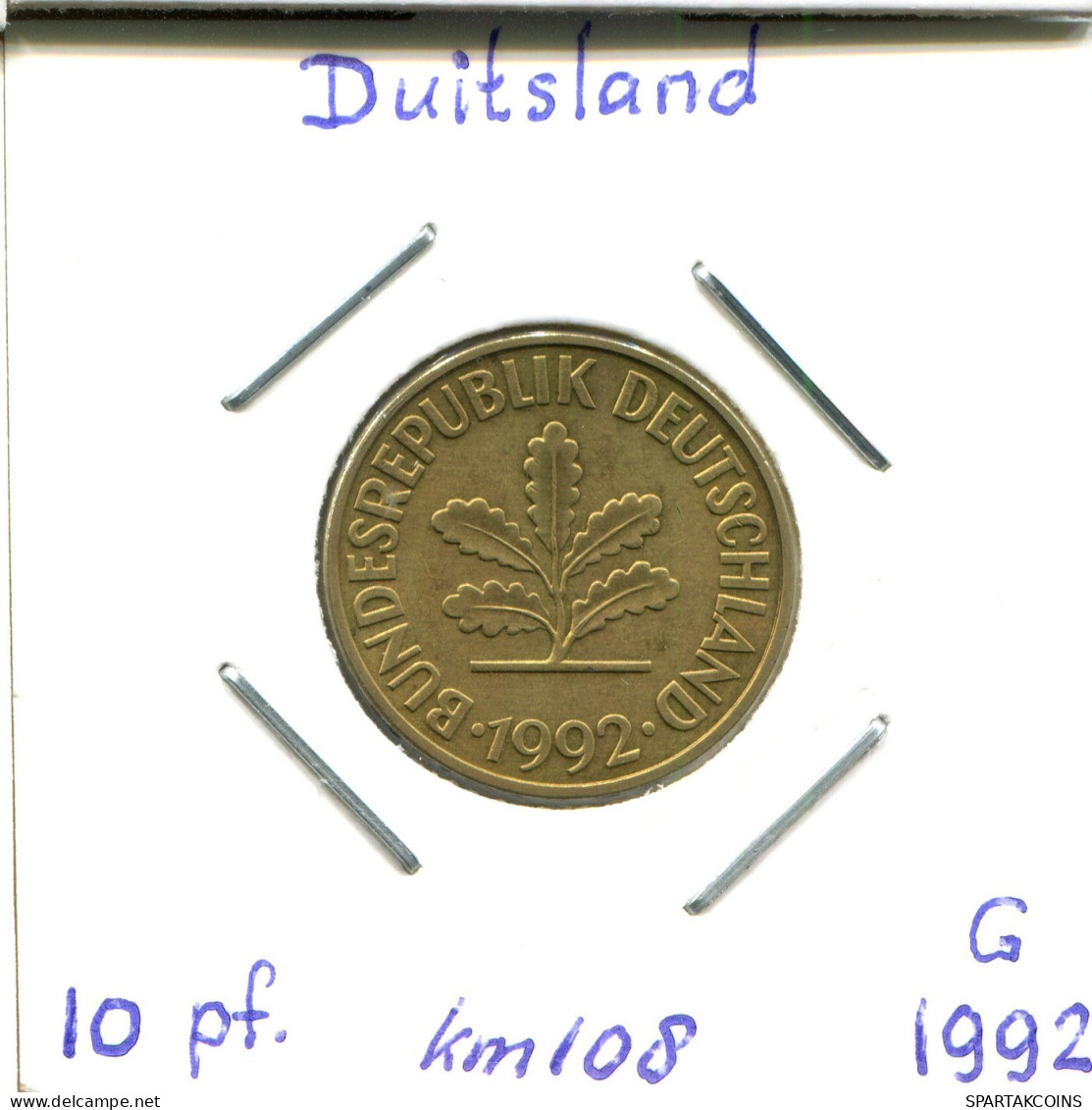 10 PFENNIG 1992 G BRD ALLEMAGNE Pièce GERMANY #DB484.F.A - 10 Pfennig