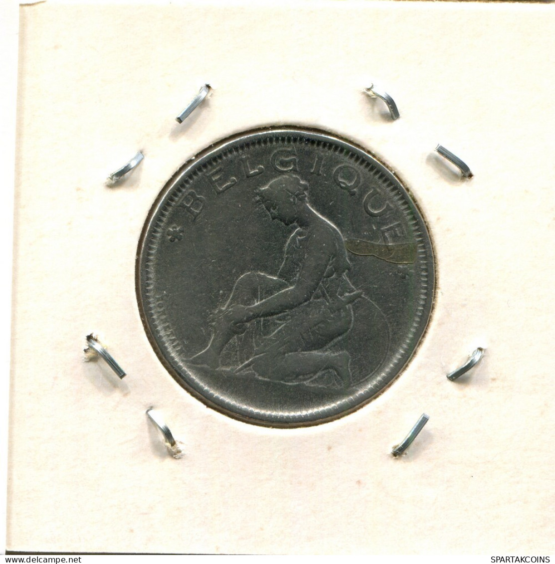 2 FRANCS 1923 FRENCH Text BELGIUM Coin #BA564.U.A - 2 Francs