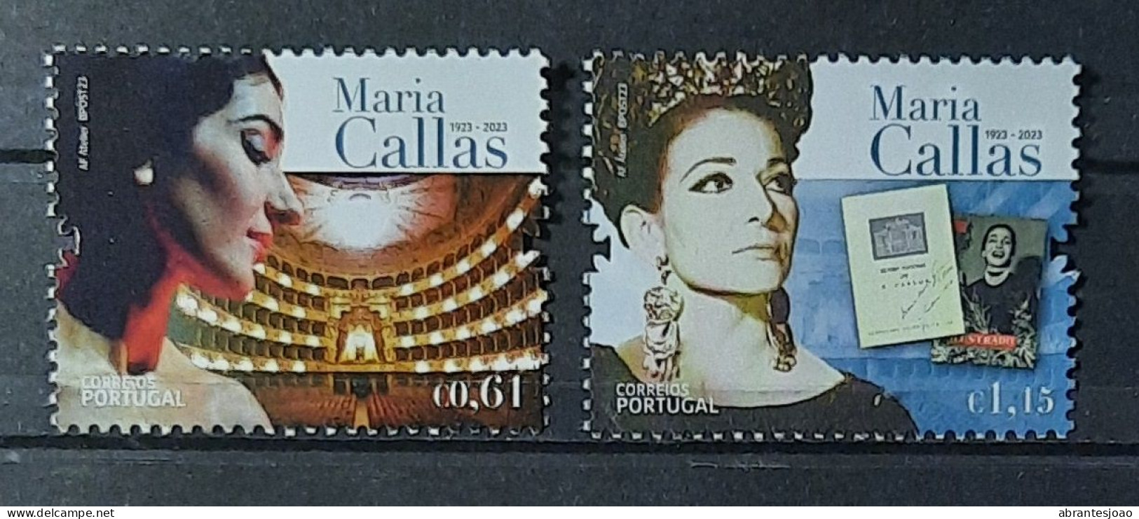 2023 - Portugal - MNH - Centenary Of Maria Callas - Opera Diva - 2 Stamps - Nuovi