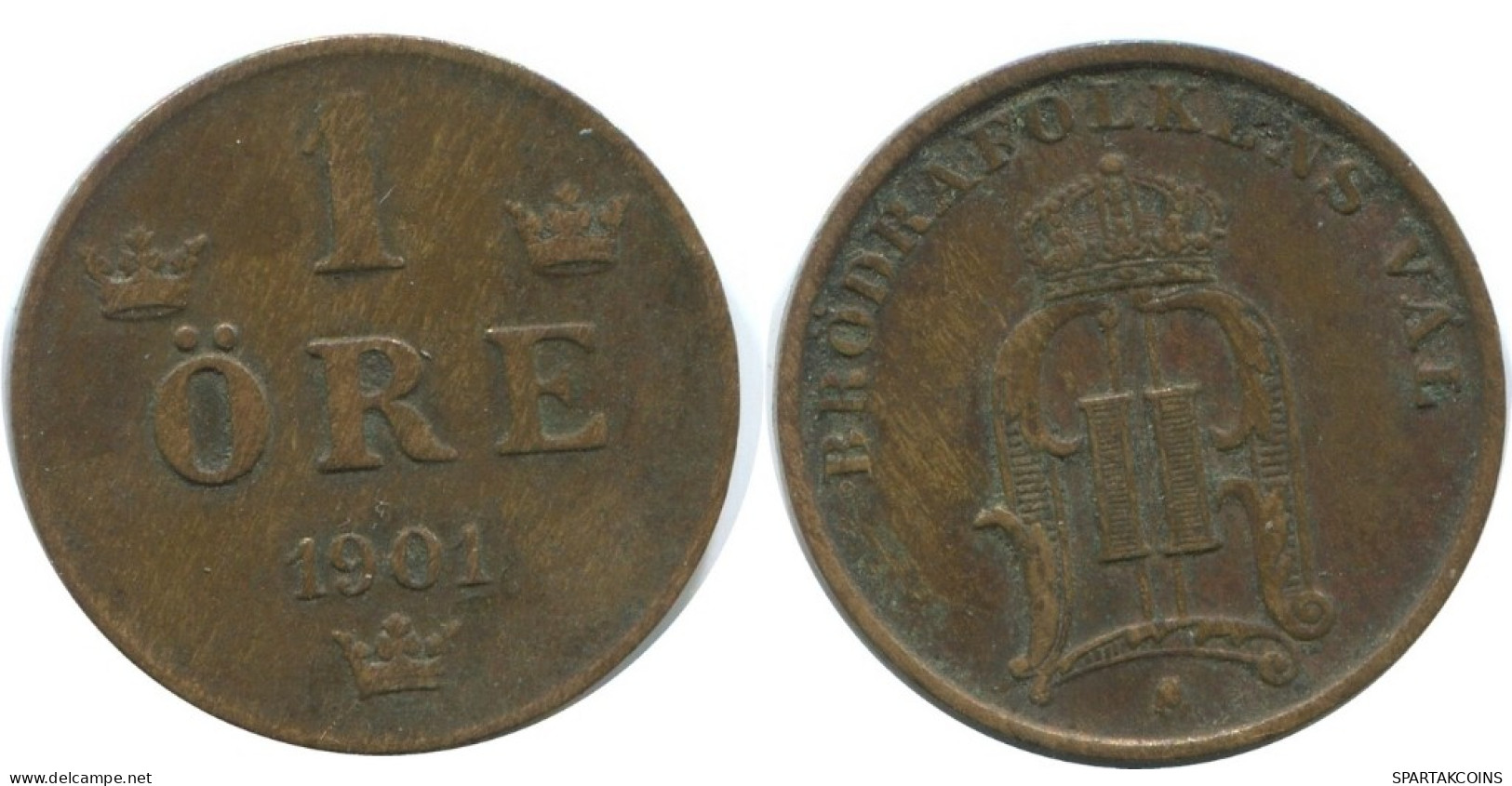 1 ORE 1901 SUECIA SWEDEN Moneda #AD288.2.E.A - Suède