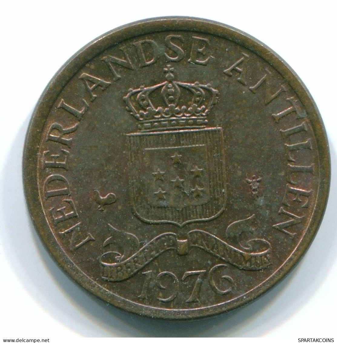 1 CENT 1976 NIEDERLÄNDISCHE ANTILLEN Bronze Koloniale Münze #S10690.D.A - Niederländische Antillen