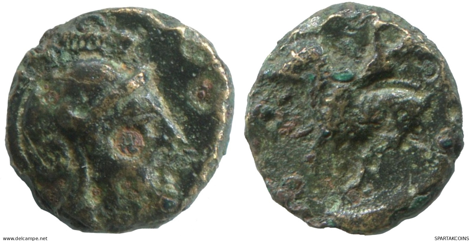 HORSEMAN Antike Authentische Original GRIECHISCHE Münze 1.1g/10mm #SAV1342.11.D.A - Greek