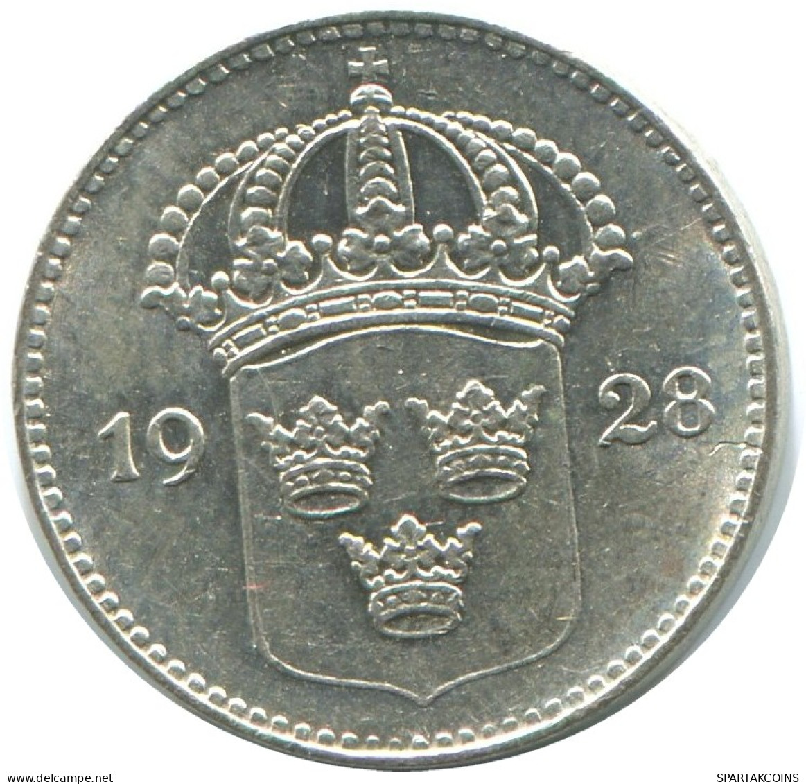 10 ORE 1928 SUÈDE SWEDEN ARGENT Pièce #AD051.2.F.A - Suède