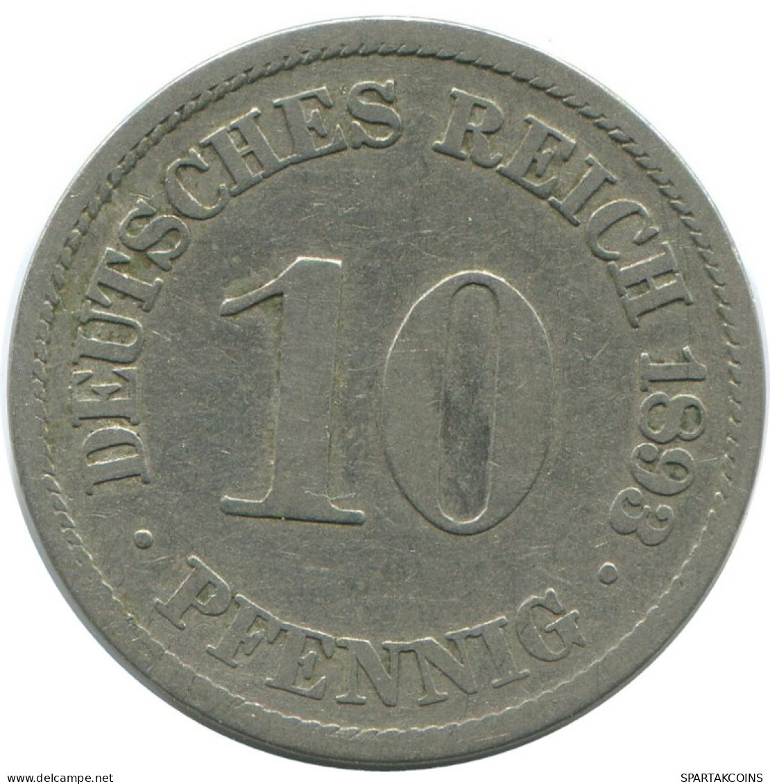 10 PFENNIG 1893 A GERMANY Coin #AE474.U.A - 10 Pfennig
