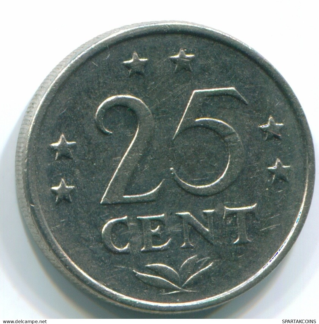 25 CENTS 1971 NIEDERLÄNDISCHE ANTILLEN Nickel Koloniale Münze #S11569.D.A - Antillas Neerlandesas