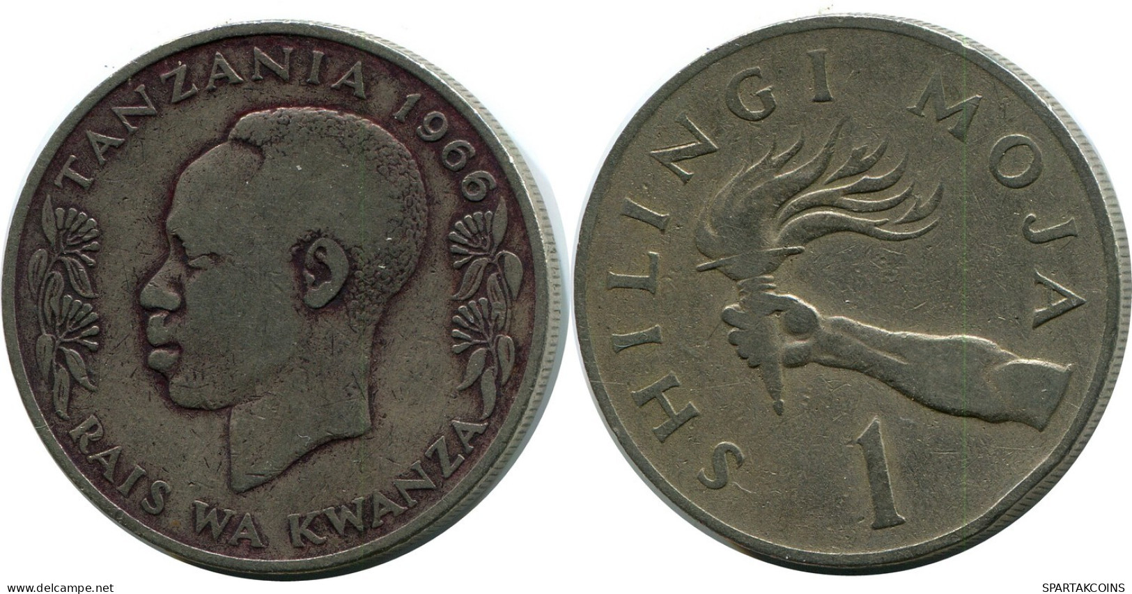 1 SHILLING 1966 TANZANIA Coin #AP945.U.A - Tanzanía