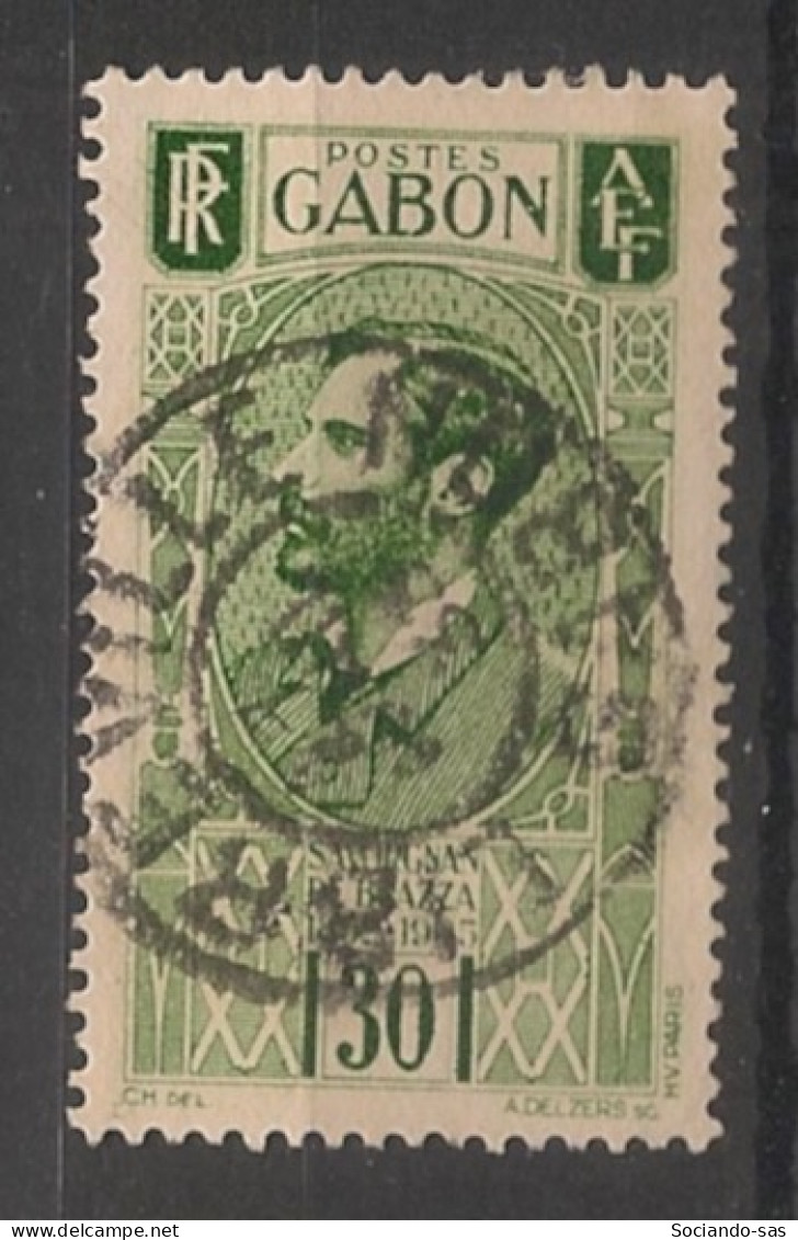 GABON - 1932-33 - N°YT. 133 - Brazza 30c Vert - Oblitéré / Used - Oblitérés