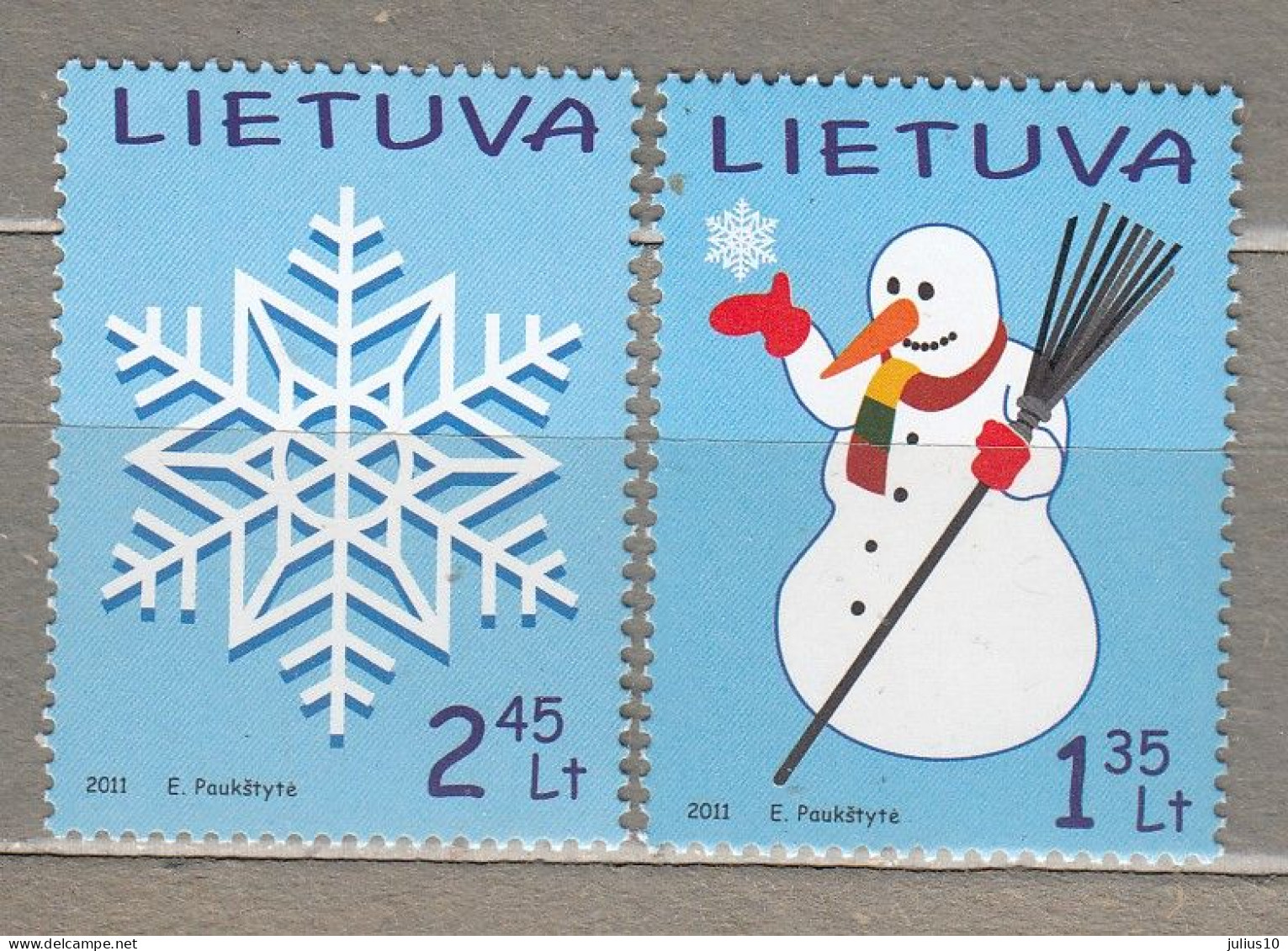 LITHUANIA 2011 Christmas MNH(**) Mi 1084-1085 #Lt870 - Lituania