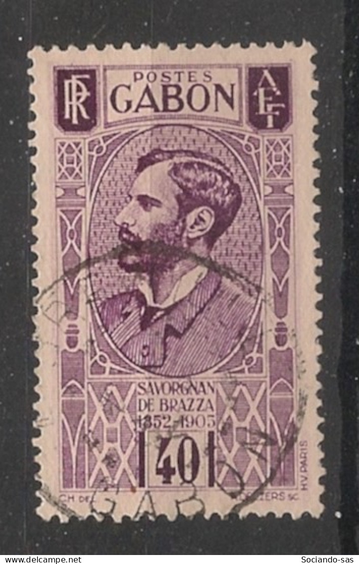 GABON - 1932-33 - N°YT. 134 - Brazza 40c Lilas - Oblitéré / Used - Gebraucht