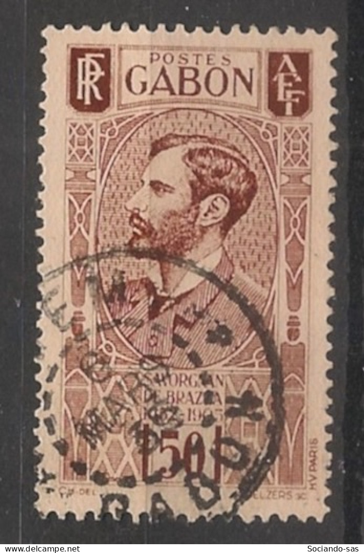 GABON - 1932-33 - N°YT. 136 - Brazza 50c Brun-jaune - Oblitéré / Used - Used Stamps