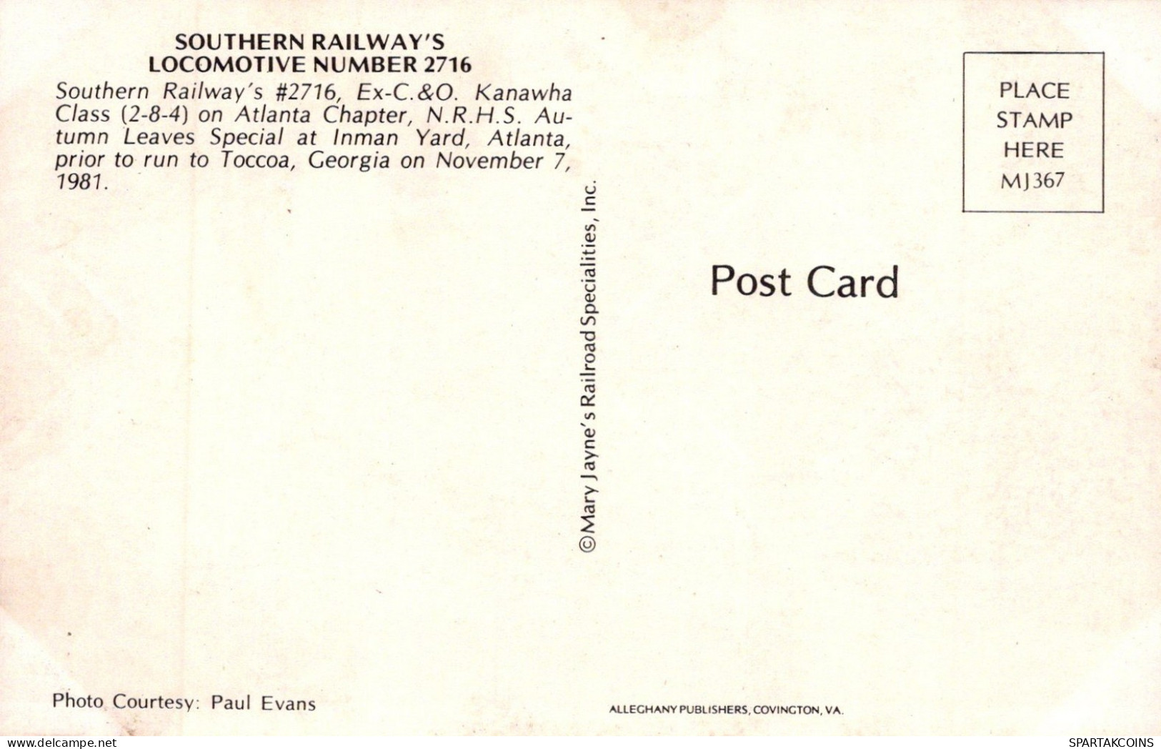 Transport FERROVIAIRE Vintage Carte Postale CPSMF #PAA560.A - Treinen