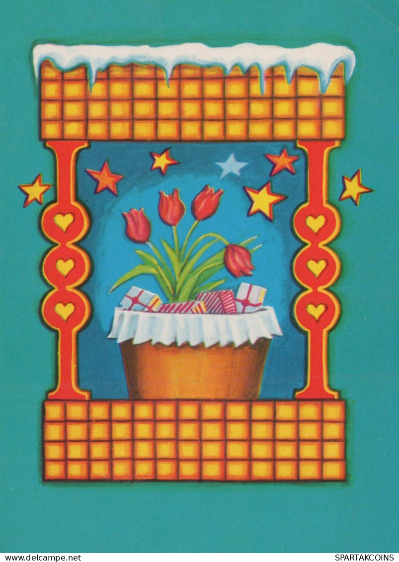 FIORI Vintage Cartolina CPSM #PAS386.A - Flowers