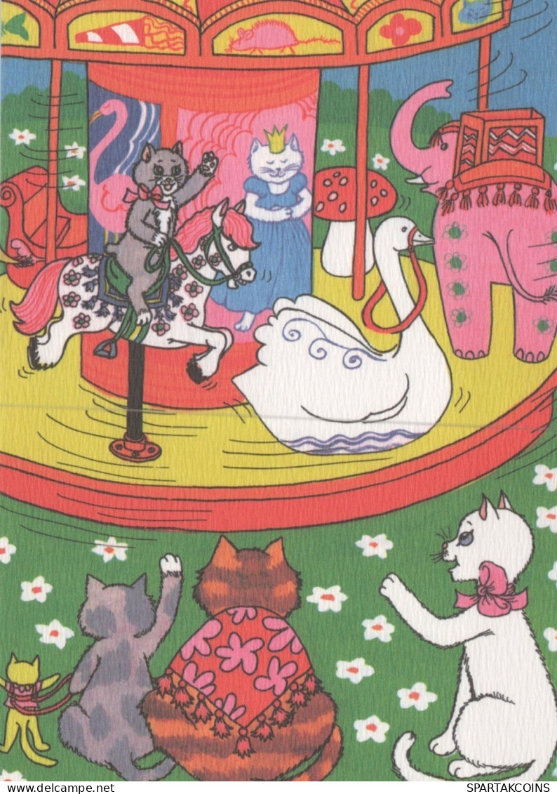 GATTO KITTY Animale Vintage Cartolina CPSM Unposted #PAM333.A - Katten