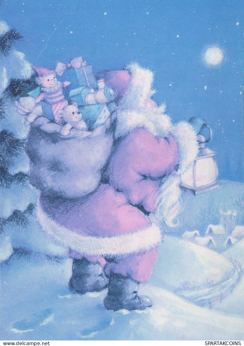 WEIHNACHTSMANN SANTA CLAUS Neujahr Weihnachten Vintage Ansichtskarte Postkarte CPSM #PBL037.A - Santa Claus