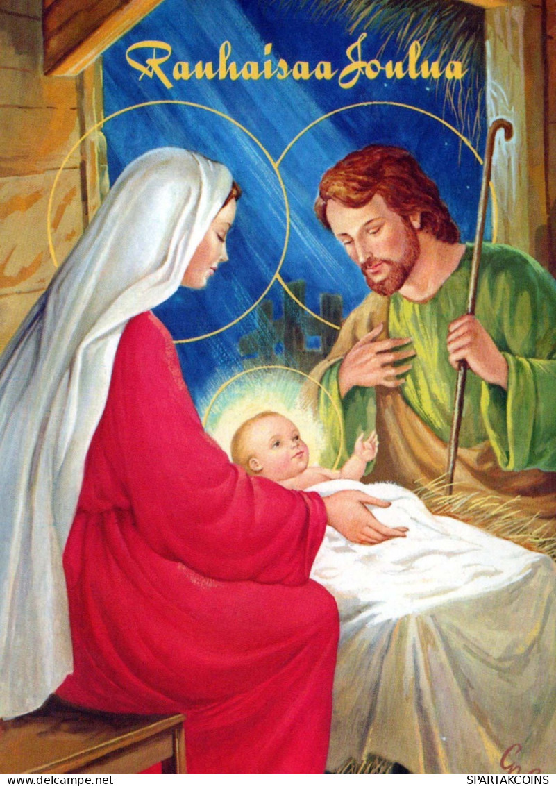 Jungfrau Maria Madonna Jesuskind Weihnachten Religion Vintage Ansichtskarte Postkarte CPSM #PBB921.A - Virgen Mary & Madonnas