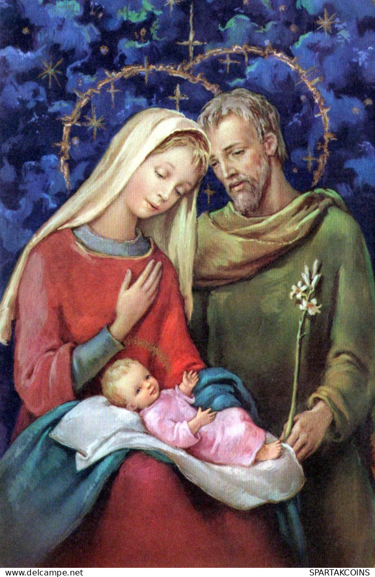 Jungfrau Maria Madonna Jesuskind Weihnachten Religion Vintage Ansichtskarte Postkarte CPSM #PBB776.A - Virgen Mary & Madonnas