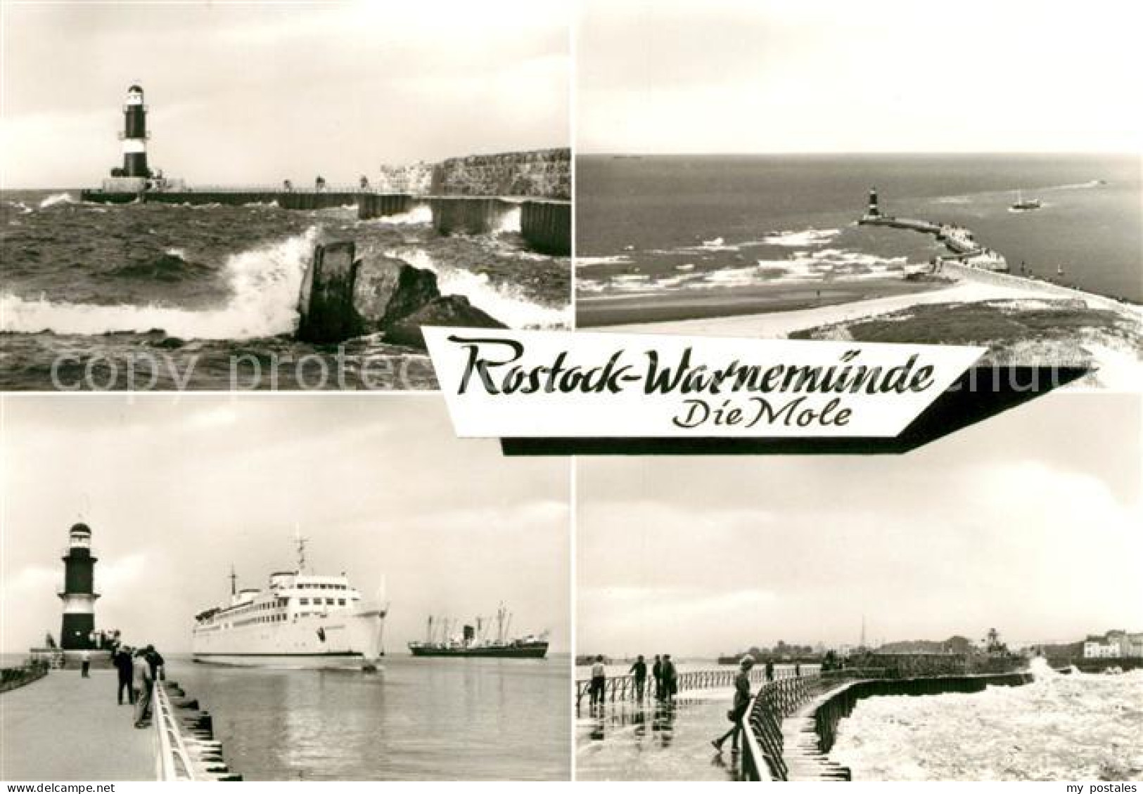 73102676 Warnemuende Ostseebad Leuchtturm Mole Warnemuende Ostseebad - Rostock