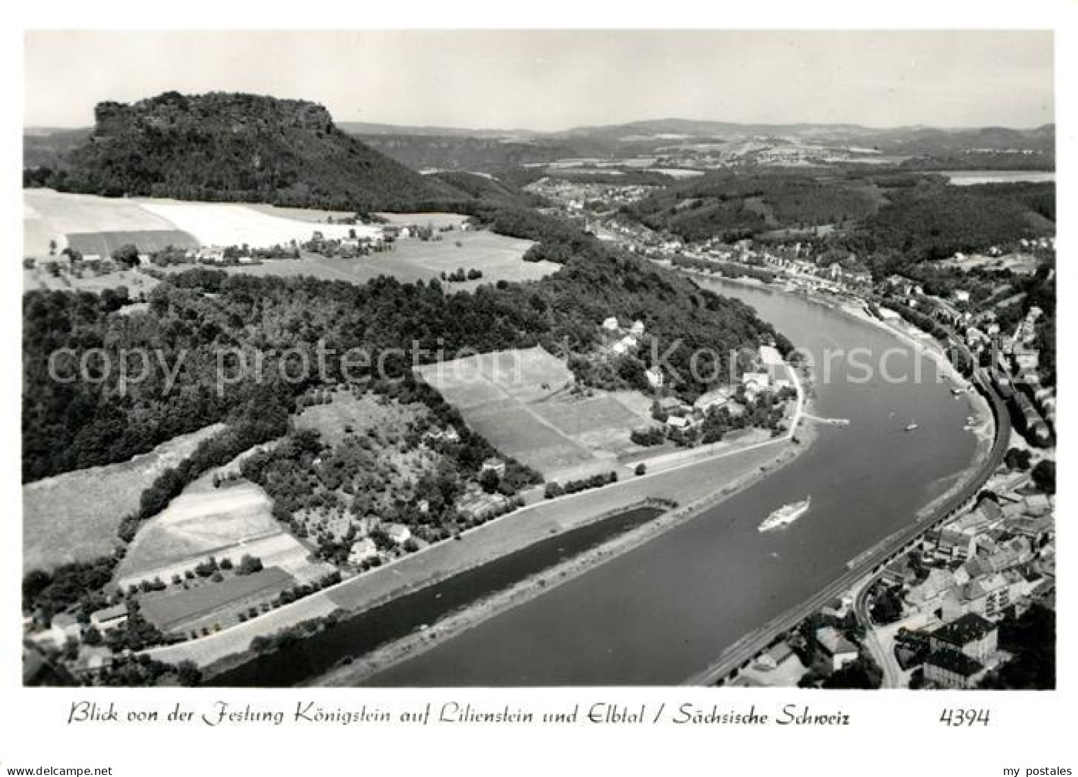 73102641 Elbtal Dresden Blickvon Festung Koenigstein Lilienstein Panorama Elbtal - Dresden