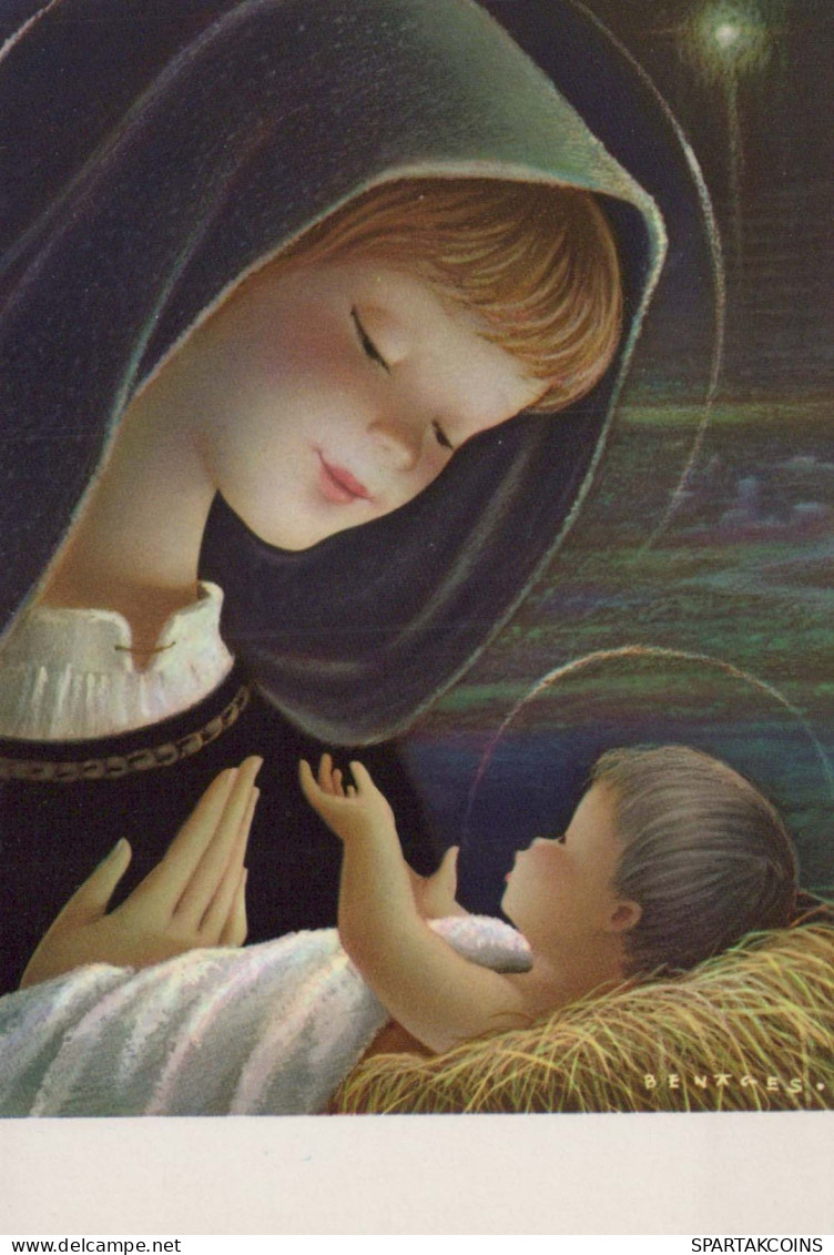 Virgen Mary Madonna Baby JESUS Religion Vintage Postcard CPSM #PBQ038.A - Maagd Maria En Madonnas