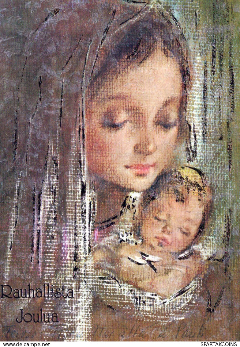 Virgen María Virgen Niño JESÚS Navidad Religión Vintage Tarjeta Postal CPSM #PBP923.A - Jungfräuliche Marie Und Madona