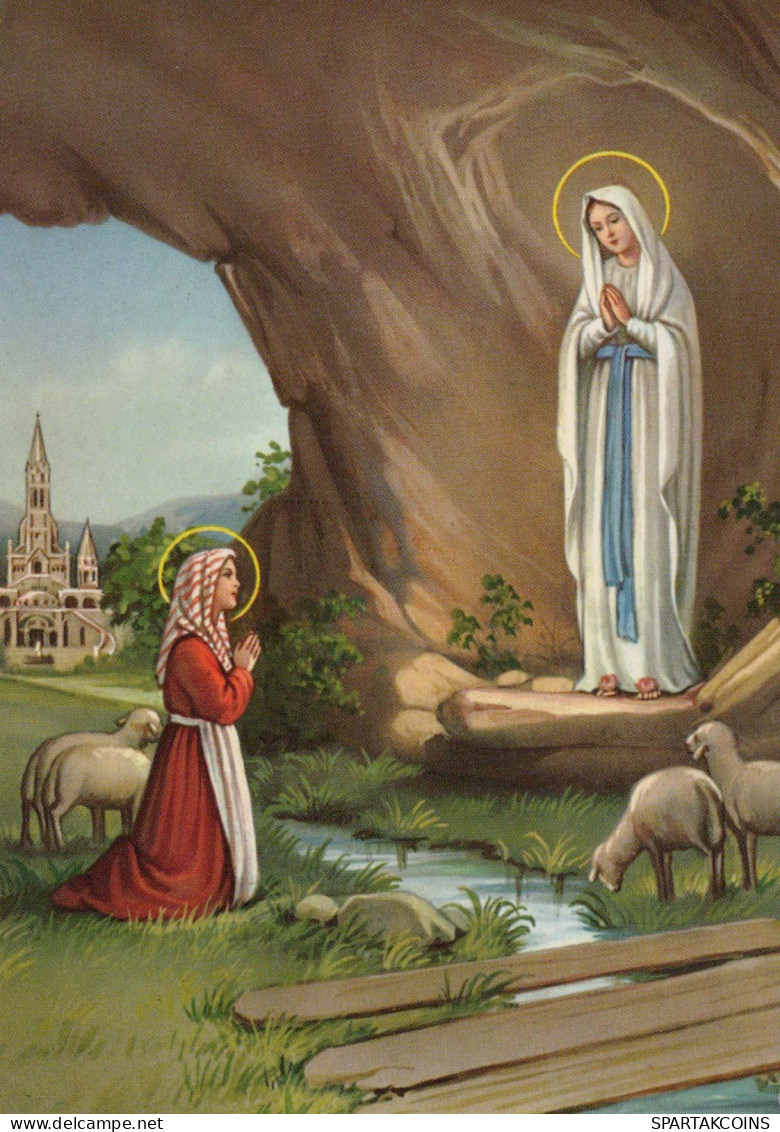 Vierge Marie Madone Bébé JÉSUS Noël Religion Vintage Carte Postale CPSM #PBP795.A - Jungfräuliche Marie Und Madona