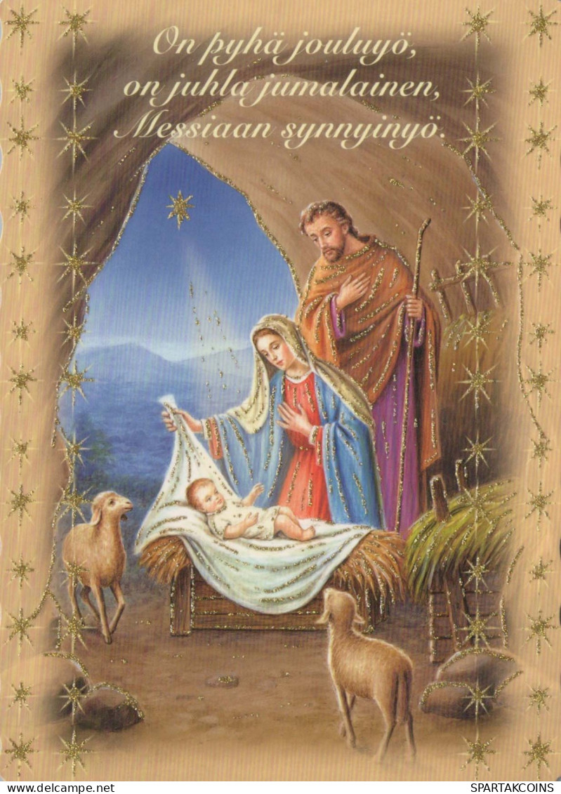 Virgen María Virgen Niño JESÚS Navidad Religión Vintage Tarjeta Postal CPSM #PBP723.A - Virgen Mary & Madonnas