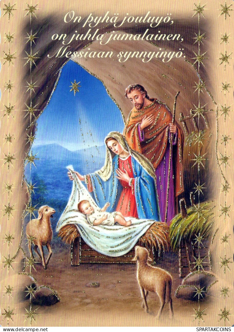 Virgen María Virgen Niño JESÚS Navidad Religión Vintage Tarjeta Postal CPSM #PBP723.A - Maagd Maria En Madonnas