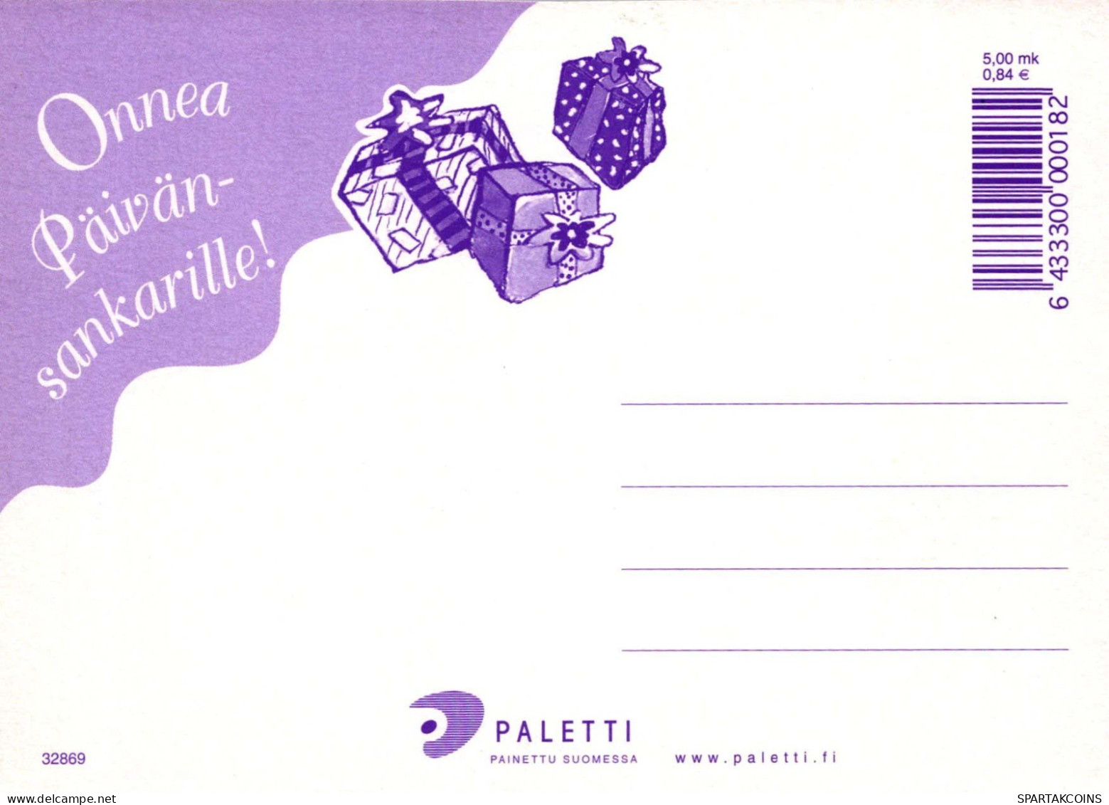 FELIZ CUMPLEAÑOS 6 Año De Edad NIÑO NIÑOS Vintage Tarjeta Postal CPSM Unposted #PBU073.A - Verjaardag