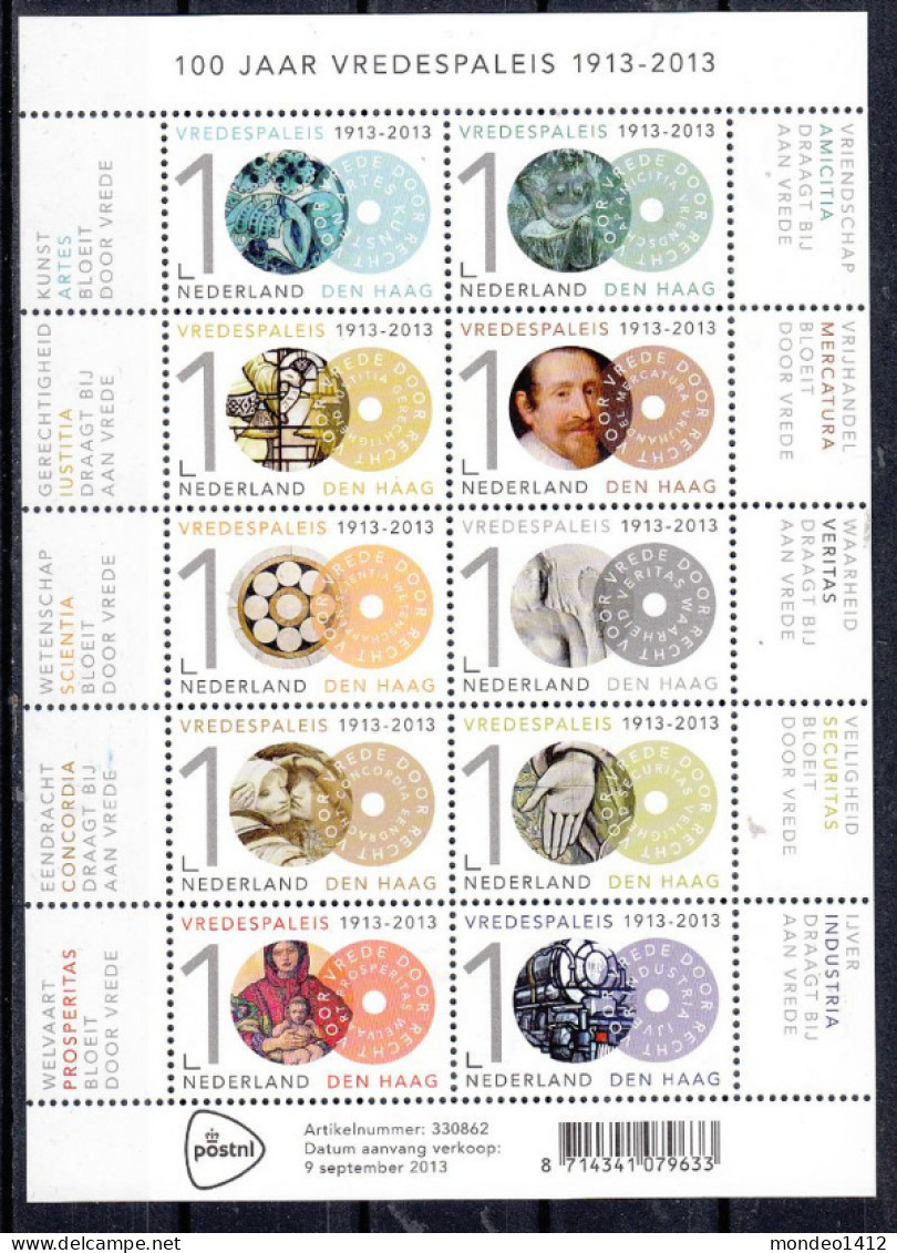 Nederland 2013 - NVPH 3096/4005 - Blok Block - Industria, Amicitia, Veritas, Scientia, Artes, Prosperitas...  - MNH - Unused Stamps
