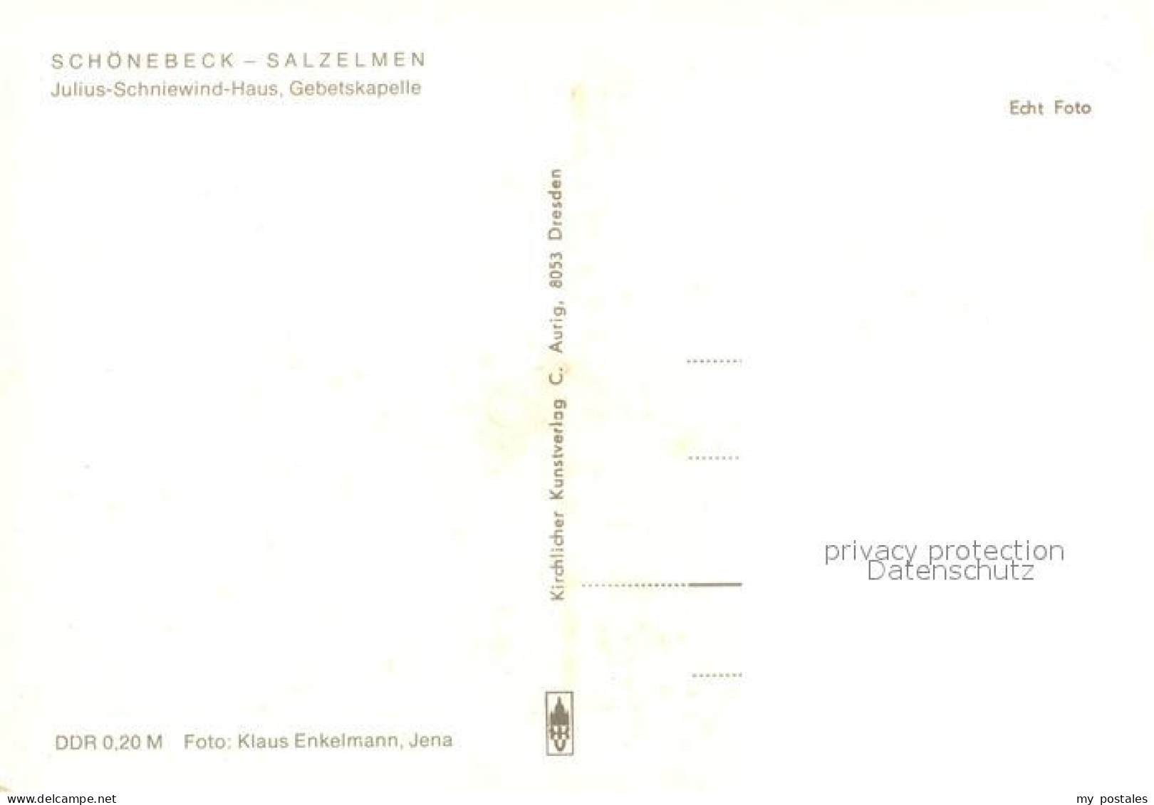 73102552 Schoenebeck Salzelmen Julius Schnieweind Haus Gebetskapelle Schoenebeck - Schönebeck (Elbe)