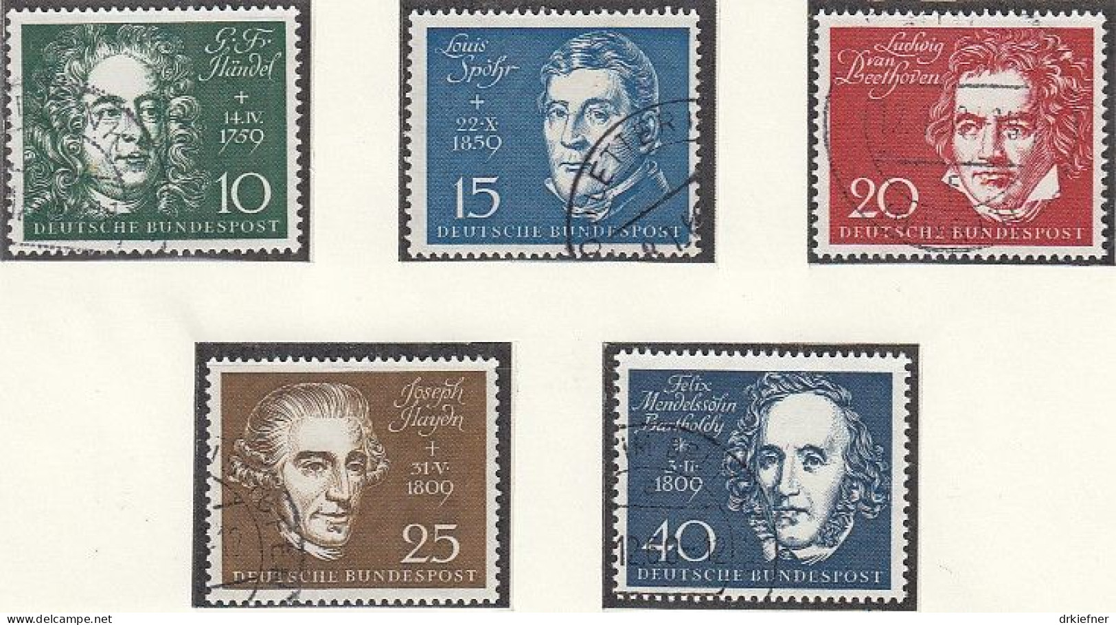 BRD  315-319, Gestempelt, Einweihung Beethovenhalle, 1959 - Used Stamps