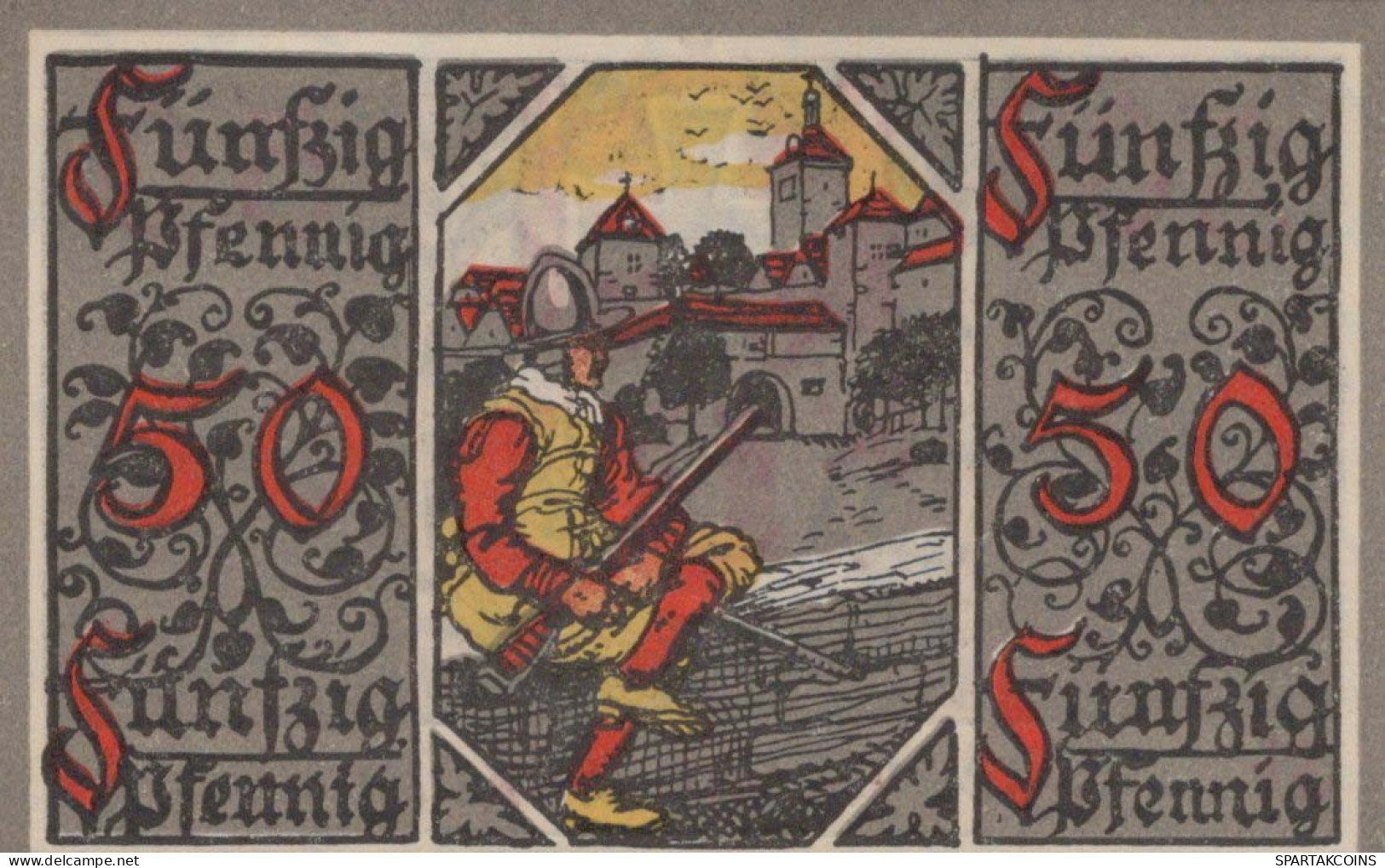 50 PFENNIG 1918 Stadt ROTHENBURG OB DER TAUBER Bavaria DEUTSCHLAND #PG157 - [11] Local Banknote Issues