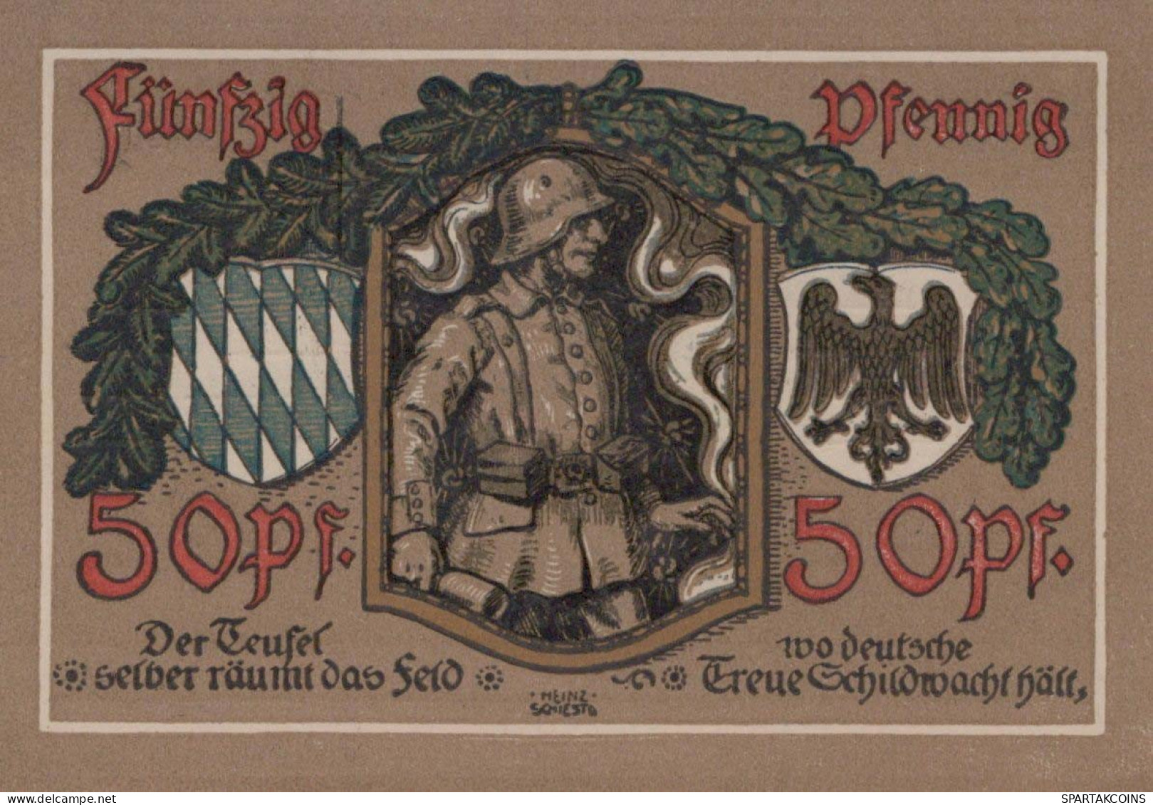50 PFENNIG 1918 Stadt LINDENBERG IM ALLGÄU Bavaria UNC DEUTSCHLAND #PH246 - [11] Local Banknote Issues