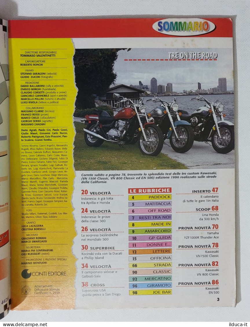 34832 Motosprint A. XXI N. 7 1996 - Prova Yamaha YZF1000R - Ducati Kocinski - Motori