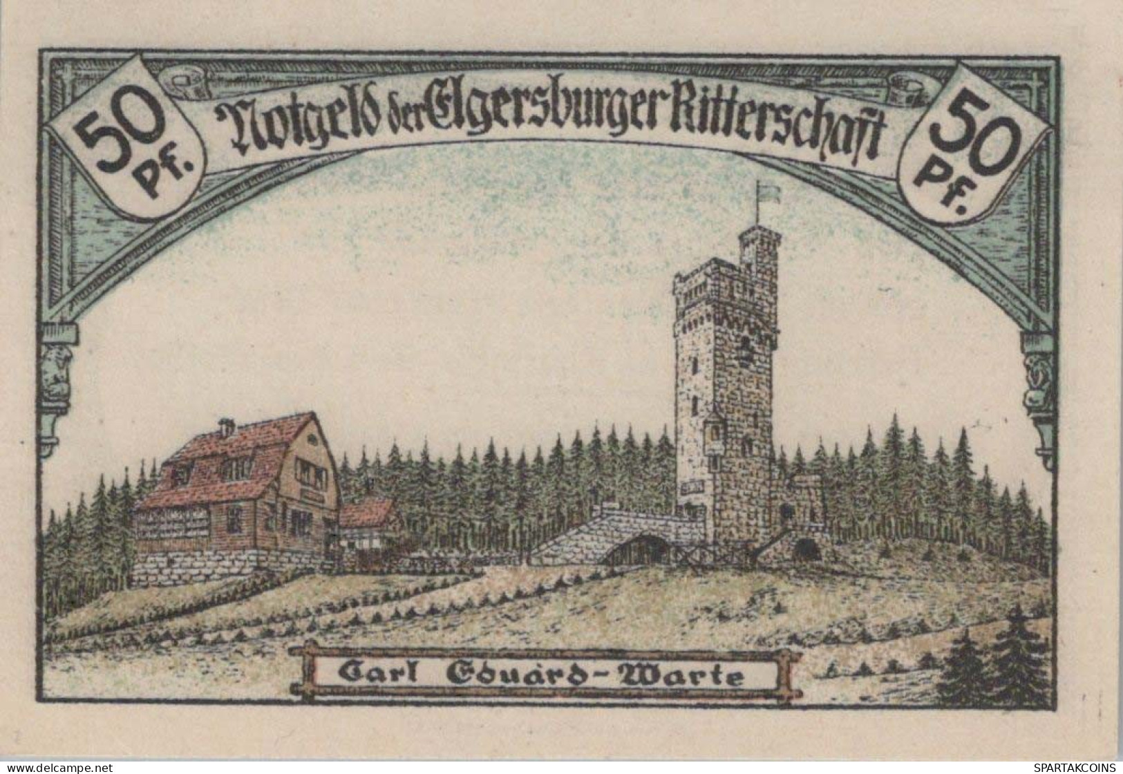 50 PFENNIG 1921 Stadt ELGERSBURG Thuringia UNC DEUTSCHLAND Notgeld #PB171 - [11] Lokale Uitgaven